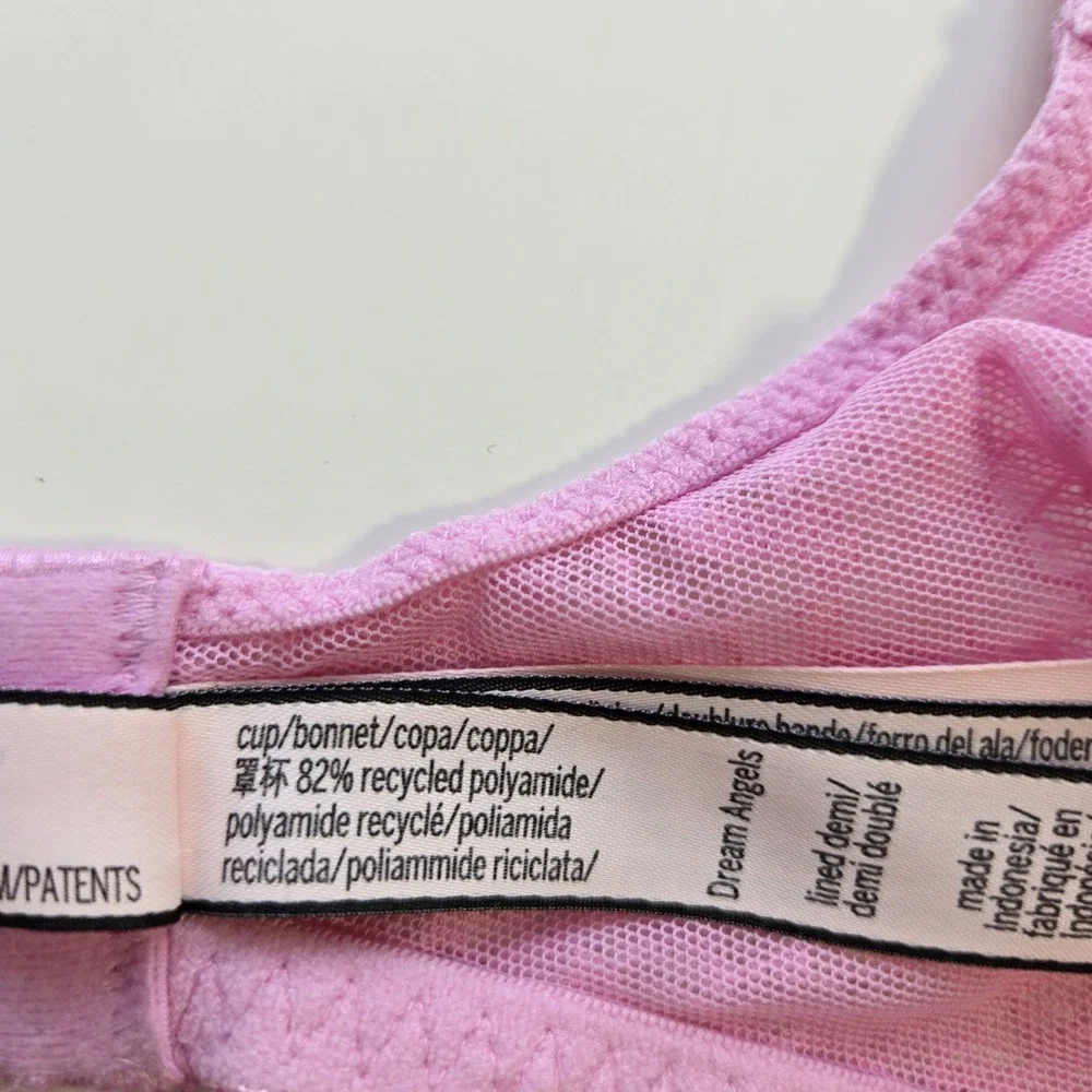 Victoria's Secret Dream Angels Pink Lined Demi Bra Size‎ 32DDD Lingerie